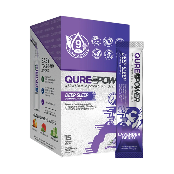 QURE Power Lavender Berry Sleep Support Stick Pack (15 Count) QureWellness